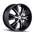 thumbnail image 1 of Dip D38-22918B 5-114.3, 5-120 PCD Vibe Gloss Black Machined Face Wheel, 1 of 2