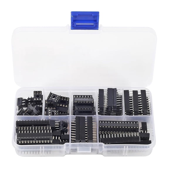 Dip Ic Sockets Kit 66Pcs With Various Pin Configurations For Electronics