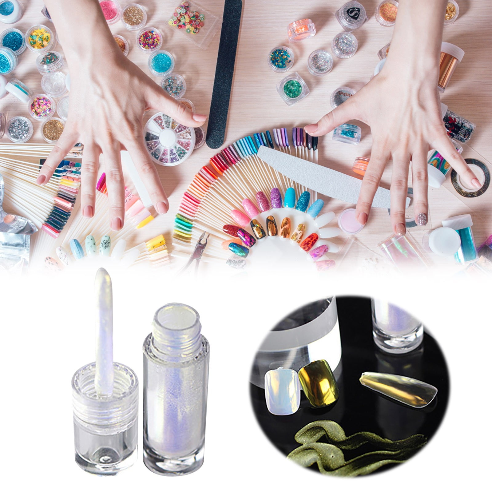 Dip Liquids French Tip Nail Brush Nail Practice Hand Set Nail Dip Powders Colors Nail Set with