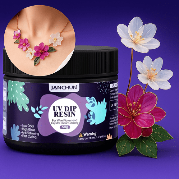 Dip Resin for Wire Shapes- 50g Crystal Clear, No Bubbles, Non-stick Surface, Fast Curing, Fast Curing Resin for Jewelry Making, Jewelry Making, DIY Flower Making, Handicraft Making