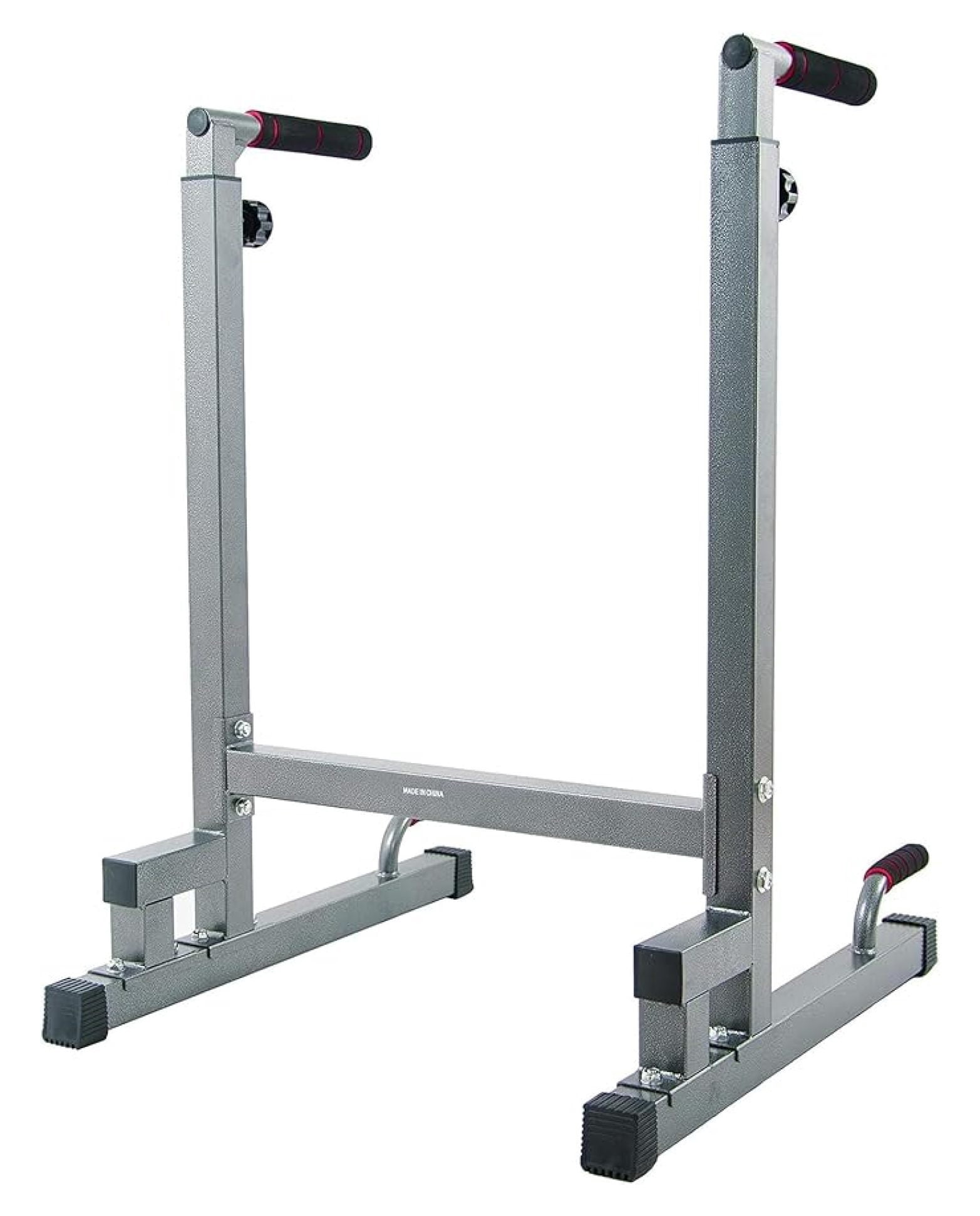 Dip Station Steel Frame, 500lb Capacity - Home Gym Workout Equipment for Upper Body, Triceps, Pull Ups, Push Ups, Leg Raises