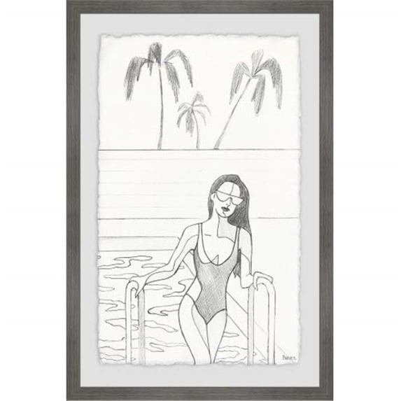 Dip in the Pool Framed Painting Print