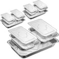 thumbnail image 1 of Diplastible Disposable Chafing Dish Buffet Set Food Warming Trays, 3 Water Food Warmer Pans, 6 Foil Pans, 6 Lids, 1 of 7