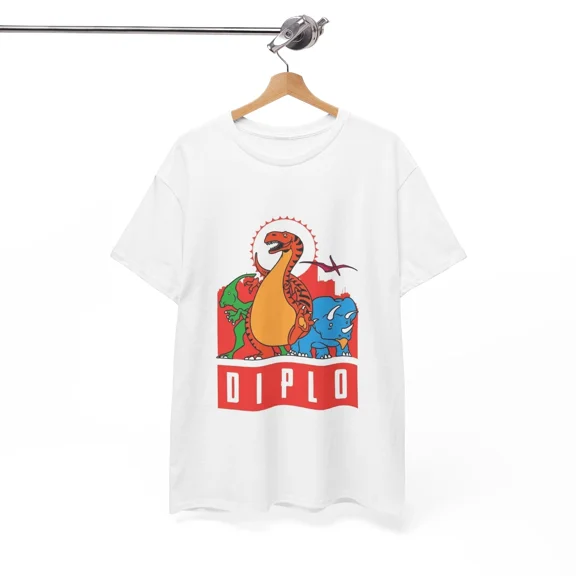 Diplo T shirt Dinosaur Poster Retro EDM Dj Merch Unisex Heavy Cotton Tee | eBay