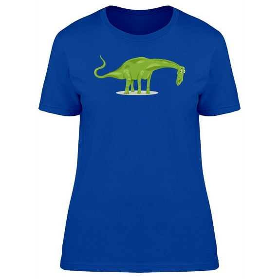 Diplodocus Dinosaur Cartoon T-Shirt Women -Image by Shutterstock, Female XX-Large