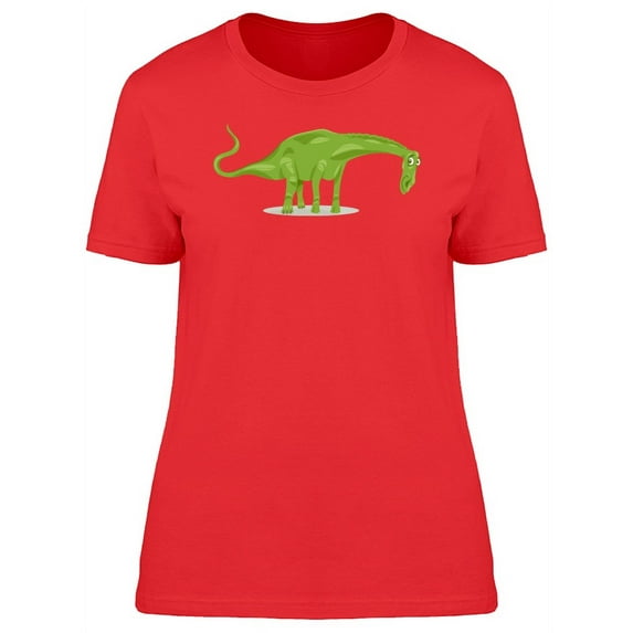 Diplodocus Dinosaur Cartoon T-Shirt Women -Image by Shutterstock, Female x-Large