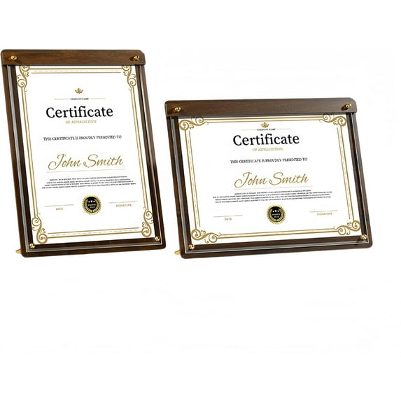 Diploma Certificate Picture Frame: Certificate Frame, Diploma Frame, 2025 New Vertical and Horizontal Dual-Use 98% Light-Transmitting Frame Certificate Holders, Diploma Frame 8.5 x 11 (A4)