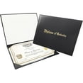 thumbnail image 1 of Diploma Cover for Certificate 8.5 x 11 Imprinted “Diploma of Graduation” Black Diploma Holder Smooth for High School,University, 1 of 7
