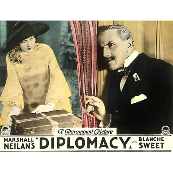 Diplomacy Left: Blanche Sweet On Lobbycard 1926. Movie Poster Masterprint (14 x 11)