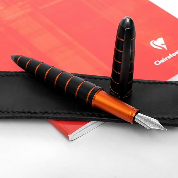 Diplomat Elox Ring Fountain Pen - Black  Orange