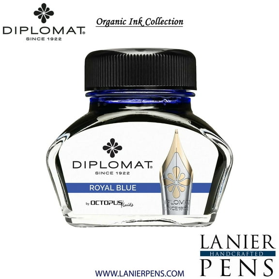 Diplomat Octopus Ink, Royal Blue, 30ml Ink Bottle