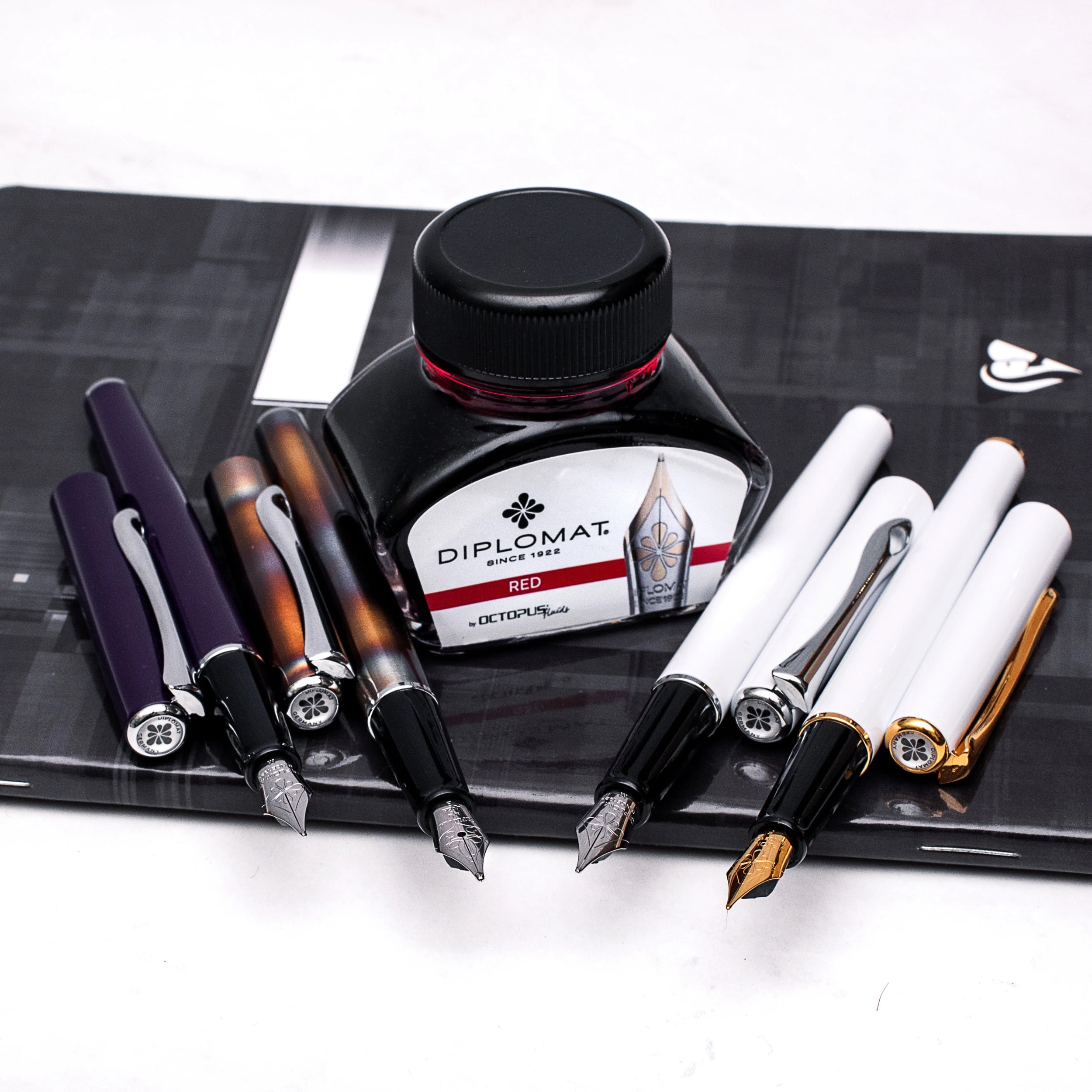 DIPLOMAT Traveller Rollerball Pen – Matte Black, Full Metal Body, Made In Germany, 5-Year Warranty