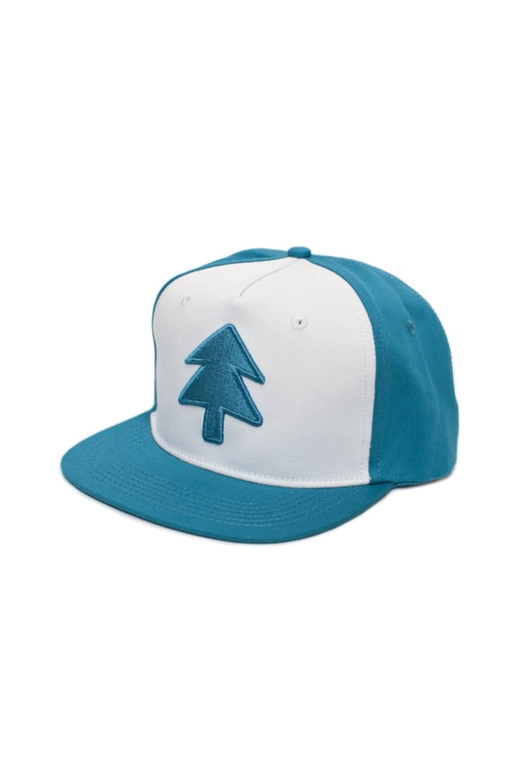 Dipper Aqua Pine Falls Flat Hat Embroidered Unisex- Adult Gravity Cap