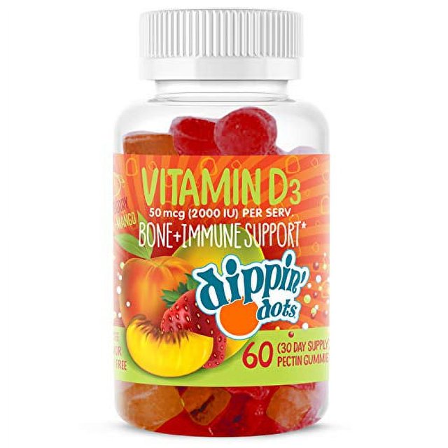 Dippin' Dots Vitamin D3 Gummies Bone & Immune Support (60 Gummies