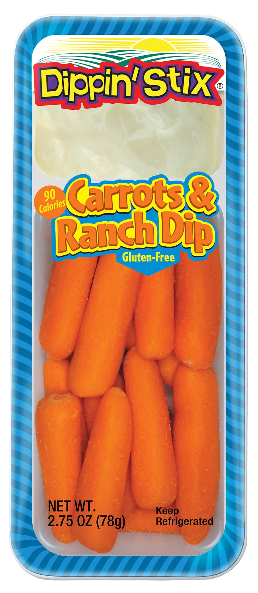 Dippin' Stix 90 Calories Gluten Free Carrots & Ranch 2.75 oz--Pack