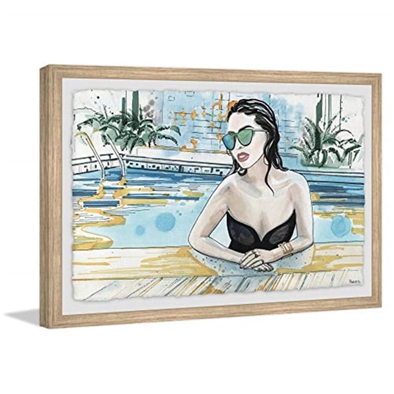 Dipping in the Pool Framed Painting Print