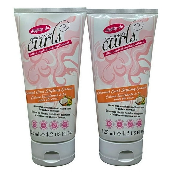 Dippity Do Girls with Curls Coconut Curl Styling Cream 4.2 oz Pack of 2