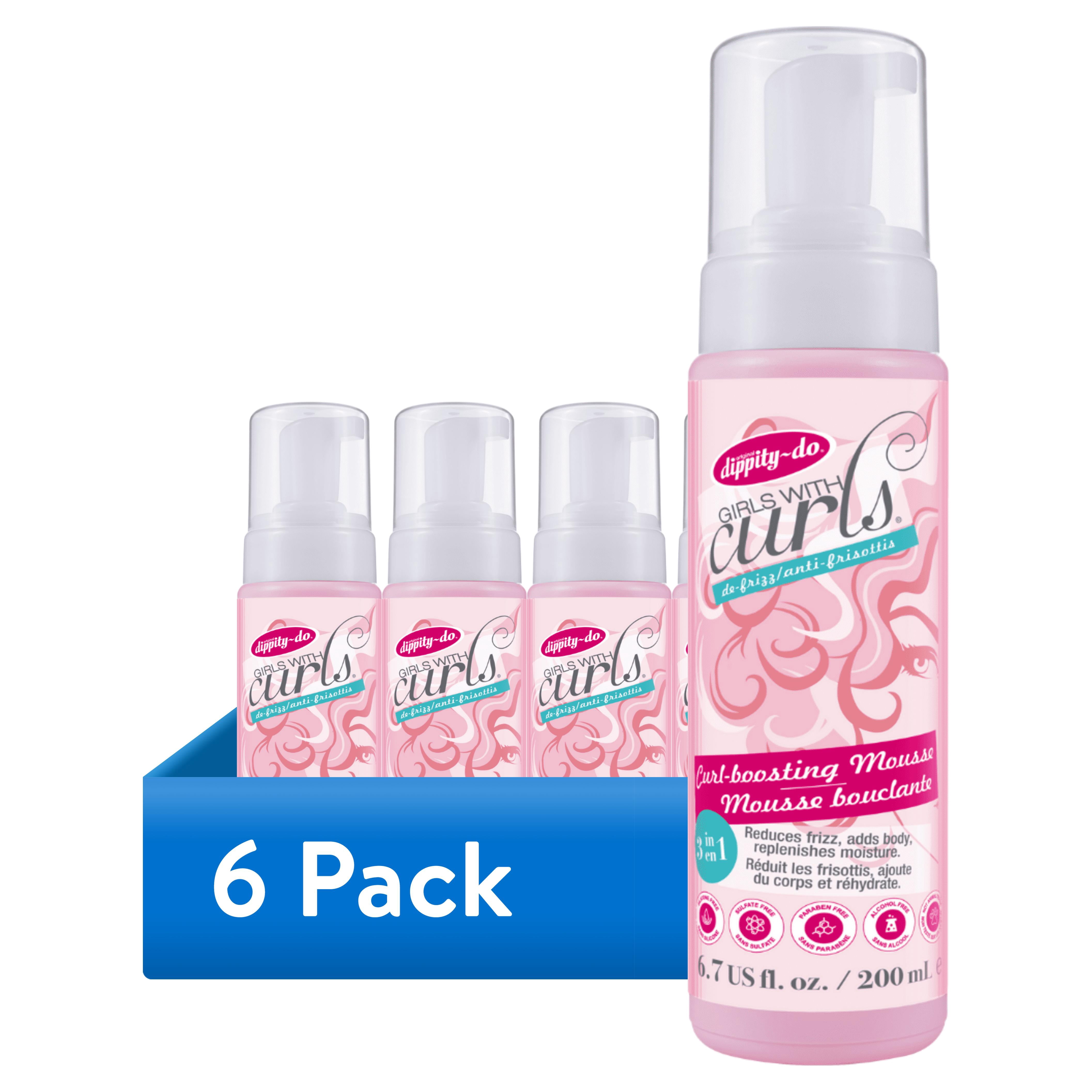 (6 pack) Dippity-do Girls with Curls De-Frizz Curl-Boosting Mousse, 200 ml/6.7 fl oz