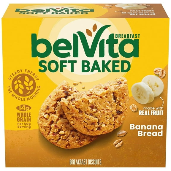 DippyCookies Soft Baked Banana Bread Breakfast Biscuits, 5 Packs (1 Biscuit Per Pack) (pack of 30)