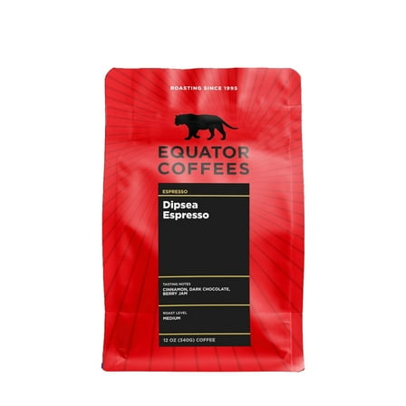 Dipsea Espresso - Roasted by Equator Coffees - Whole Bean Coffee - 12 Ounce Bag