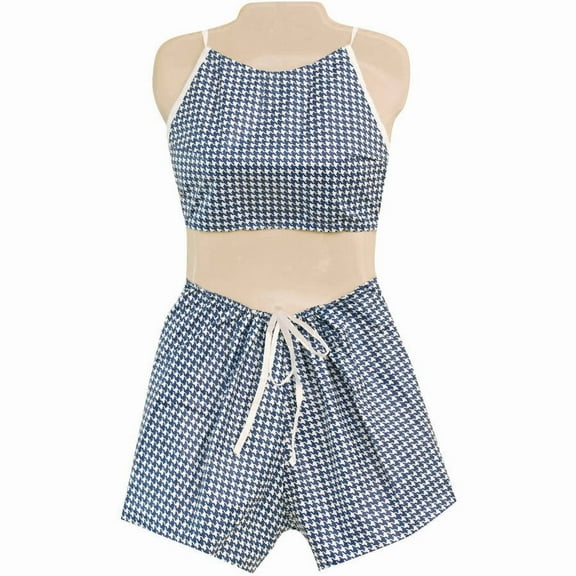 Dipsters Women's Bibb-Top with Shorts Patientwear, Small