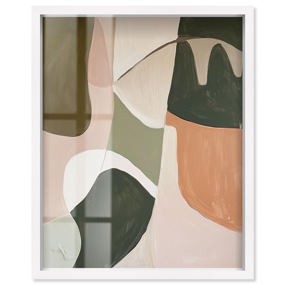 Diptych Element II Shadowbox Print Boho Art by Art Remedy, White Frame, 30 x 36