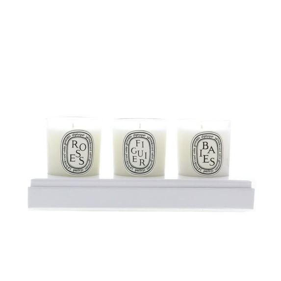 Diptyque Scented Mini Candle Discovery Set: Baies, Figuier, Roses 70g x3pcs