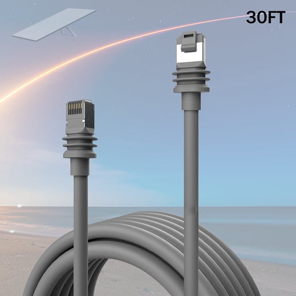 Diranditric SPX30FTV3 Outdoor 30' Gold Plated RJ45 to RJ45 CAT6 Ethernet Cable