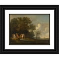 thumbnail image 1 of Dirck Dalens 14x12 Black Ornate Wood Framed Double Matted Museum Art Print Titled: Diana and Callisto (1635-1645), 1 of 5