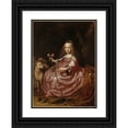thumbnail image 1 of Dirck Dircksz. van Santvoort 14x18 Black Ornate Wood Framed Double Matted Museum Art Print Titled - Portrait of Clara Alewijn (1644), 1 of 5