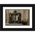 thumbnail image 1 of Dirck Van Delen 24x17 Black Ornate Framed Double Matted Museum Art Print Titled: A Family Beside the Tomb of Prince William I in the Nieuwe Kerk, Delft (1645), 1 of 5