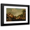 thumbnail image 1 of Dirck van der Lisse 14x11 Black Modern Framed Museum Art Print Titled - Bathing Nymphs, 1 of 5