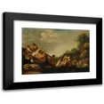 thumbnail image 1 of Dirck van der Lisse 18x14 Black Modern Framed Museum Art Print Titled - Bathing Nymphs, 1 of 5