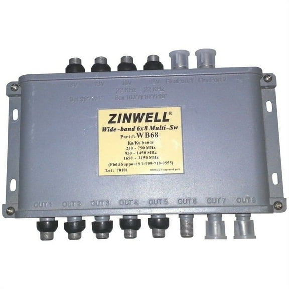 DirecTV 6x8 Multiswitch Box With Weather Boot [ms6x8wb]