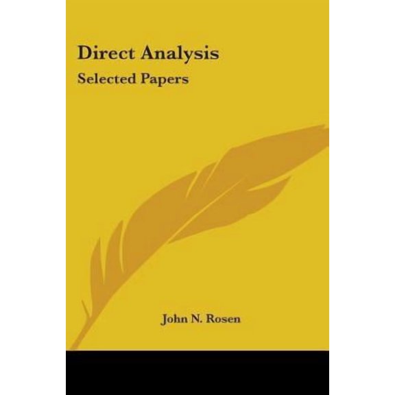 Direct Analysis : Selected Papers (Paperback)
