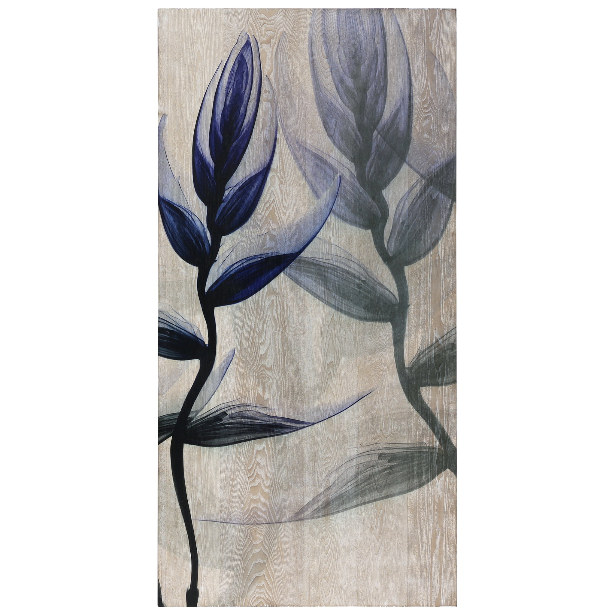 Bird of Paradise II Purple and Gray Framed Ash Wood Print