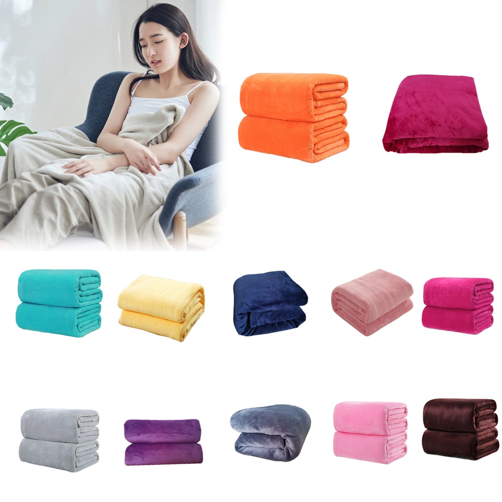 Direct Cooling Throw Blanket for Hot Sleepers,Lightweight Microfiber