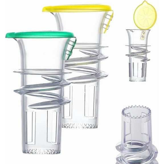 Direct-Core Citrus Extraction Tap - Screw-In Lemon Pourer Spout with Fresh-Seal Cap, Manual Juice Extractor Valve for Salads & Cocktails