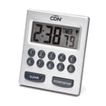 thumbnail image 1 of CDN Direct Entry 2- Alarm Digital Kitchen Timer | Counts Up & Down, 10 Hours by Hours, Minutes & Seconds, Big Digit, Loud & Long Audio/Vibrate Alarm, Stand, Hang, Magnet Mounting - TM30, 1 of 9