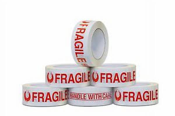 Direct Explorer Brand - Fragile (Handle With Care) Adhesive Warning Tape - 55 Yard (36-Roll Box)