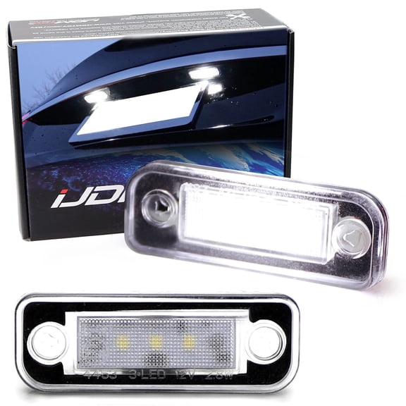 Direct Fit 3W Full LED License Plate Light Kit For 2012-2016 Pre-LCI Tesla Model S, Powered by 3pc Xenon White LED & Can-bus Error Free