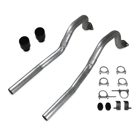 Direct Fit Axle Back Corvette C5 97-04 2.5" With Black Double Wall Tips MADE IN THE USA