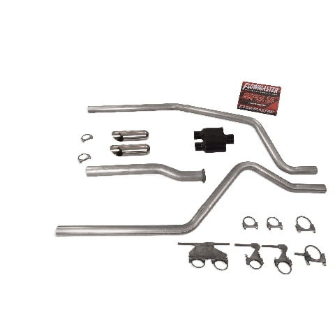 Direct Fit Dodge Ram 1500 Truck 19-25 2.5" Dual Exhaust Kit Flowmaster Super 10 Slash Cut Tips Rear Exit