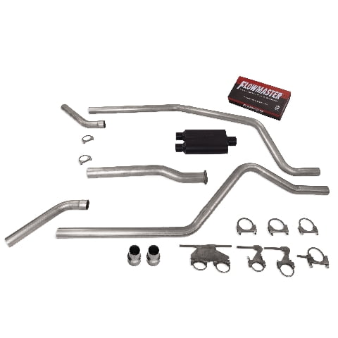 Direct Fit Dodge Ram 1500 Truck 19-25 3" Dual Exhaust Kit Flowmaster 40 Series Muffler No Tips Corner Exit