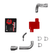 Direct Fit Jeep Wrangler 18-25 2.5" Single Exhaust Kit Cherry Bomb Extreme Muffler Double Wall Polished Stainless Tip