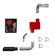 Direct Fit Jeep Wrangler 18-25 2.5" Single Exhaust Kit Cherry Bomb Extreme Muffler Rolled Edge Clamp On Black Tip