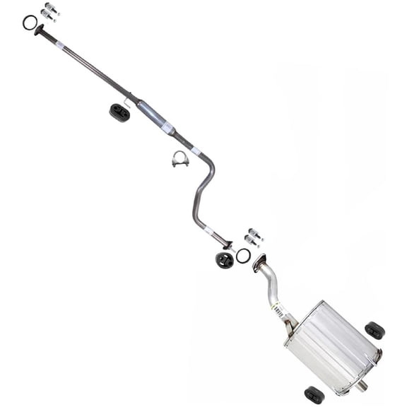 Northeastern Exhaust Resonator & Muffler Fits 1996-2000 Honda Civic 1.6L - Direct Fit | Stainless Steel System Kit