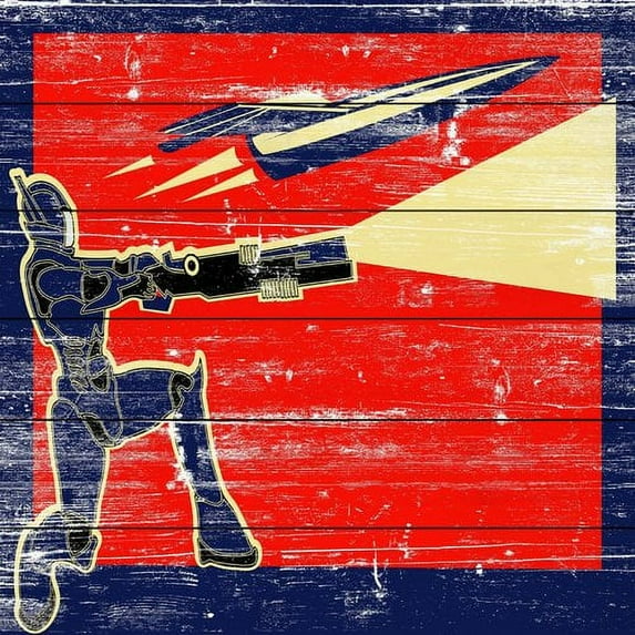 Direct Force Painting Print on White Wood