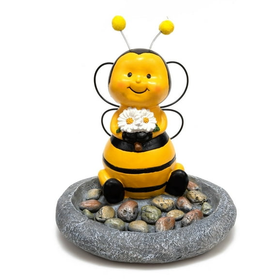 Direct Gardening Buzzie Bee's Bath Garden Statue, Help your Landscape's Helpful Pollinators