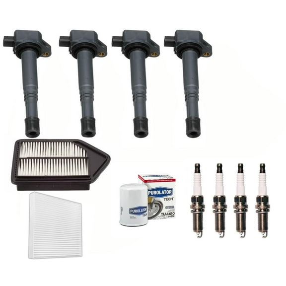 Direct Ignition Coil, Spark Plugs & Filters Fits 2010-2011 Honda CRV CR-V 2.4L